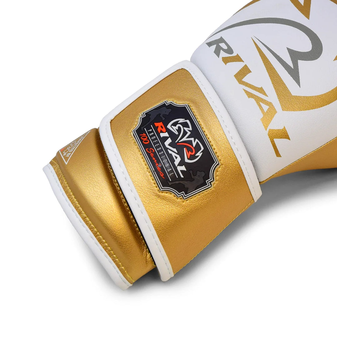 rival boxing RS100 14オンス　ホワイトゴールド Rival RS100 Professional Sparring Gloves White/Gold – MMA Fight Store
