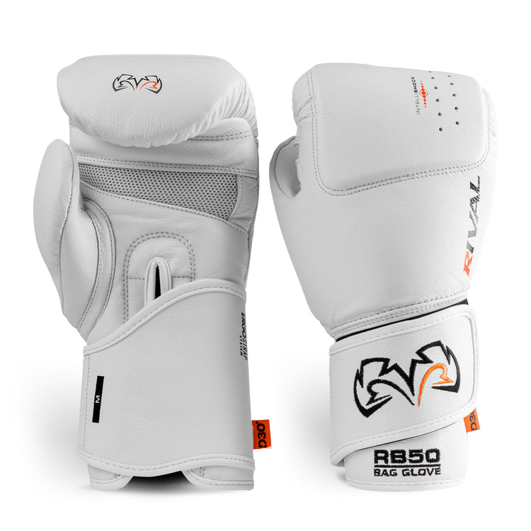 RIVAL RB50 バッググローブ ホワイト RB50 Intelli-Shock Compact Bag Gloves – Rival Boxing Gear Spain
